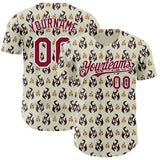 Custom White-Crimson Fire Flames Authentic Baseball Jersey