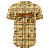 Custom Yellow Texas Orange-Black Western Cowboy Authentic Baseball Jersey