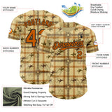 Custom Yellow Texas Orange-Black Western Cowboy Authentic Baseball Jersey