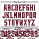 Custom White Crimson-Black Flame Feather Authentic Baseball Jersey