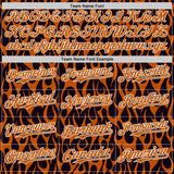 Custom Black Texas Orange-White Floral Authentic Baseball Jersey