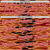 Custom Black Red-White Zebra Tiger Stripe Authentic Baseball Jersey