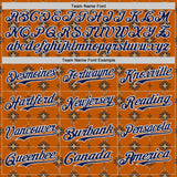 Custom Texas Orange Navy-White Tribal Ethnic Authentic Baseball Jersey