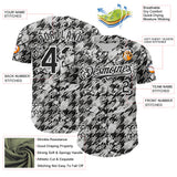 Custom White-Black Floral Authentic Baseball Jersey