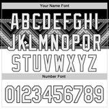 Custom White-Black Tribal Ethnic Authentic Baseball Jersey