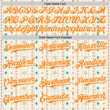 Custom Cream Bay Orange-White Geometric Ethnic Authentic Baseball Jersey