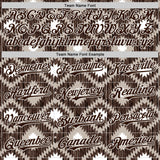 Custom Brown-White Geometric Ethnic Authentic Baseball Jersey