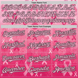 Custom Pink Light Pink-Black Breast Cancer Awareness Pink Ribbon Authentic Baseball Jersey