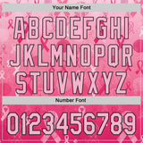 Custom Pink Light Pink-Black Breast Cancer Awareness Pink Ribbon Authentic Baseball Jersey