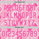 Custom Light Pink Pink-White Breast Cancer Awareness Pink Ribbon Authentic Baseball Jersey