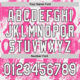 Custom White Pink-Black Breast Cancer Awareness Fight Pink Ribbon Authentic Baseball Jersey