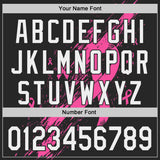Custom White Pink-Black Breast Cancer Awareness Fight Pink Ribbon Split Authentic Baseball Jersey