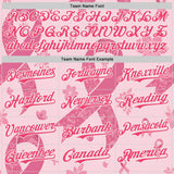 Custom Pink Neon Pink-White Breast Cancer Awareness Pink Ribbon Floral Authentic Baseball Jersey