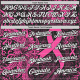 Custom Black White-Pink Breast Cancer Awareness Pink Ribbon Floral Authentic Baseball Jersey