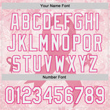 Custom Light Pink White-Hot Pink Breast Cancer Awareness Pink Ribbon Floral Authentic Baseball Jersey