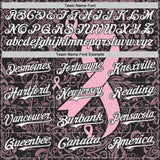 Custom Black White-Pink Breast Cancer Awareness Pink Ribbon Floral Authentic Baseball Jersey