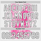 Custom White Pink-Black Breast Cancer Awareness Pink Ribbon Floral Authentic Baseball Jersey