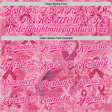 Custom Pink Hot Pink-White Breast Cancer Awareness Pink Ribbon Floral Authentic Baseball Jersey