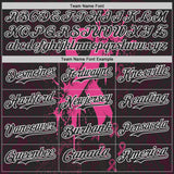 Custom Black Red-White Breast Cancer Awareness Fight Pink Ribbon Authentic Baseball Jersey