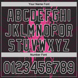 Custom Black Red-White Breast Cancer Awareness Fight Pink Ribbon Authentic Baseball Jersey