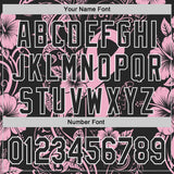 Custom Black Light Pink-White Breast Cancer Awareness Pink Ribbon Floral Authentic Baseball Jersey