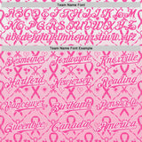 Custom White-Pink Breast Cancer Awareness Support Pink Ribbon Authentic Baseball Jersey