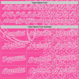 Custom Pink-White Breast Cancer Awareness Support Pink Ribbon Authentic Baseball Jersey