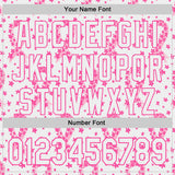 Custom White-Pink Breast Cancer Awareness Pink Ribbon Floral Authentic Baseball Jersey