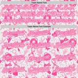 Custom White Light Pink-Pink Breast Cancer Awareness Support Pink Ribbon Authentic Baseball Jersey