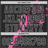 Custom Black Pink-White Breast Cancer Awareness Fight Pink Ribbon Butterfly Authentic Baseball Jersey