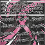 Custom Black Pink-White Breast Cancer Awareness Pink Ribbon Gradient Dot Authentic Baseball Jersey