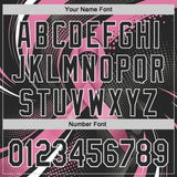 Custom Black Pink-White Breast Cancer Awareness Pink Ribbon Gradient Dot Authentic Baseball Jersey
