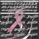 Custom Black White-Pink Breast Cancer Awareness Fight Pink Ribbon Wave Authentic Baseball Jersey