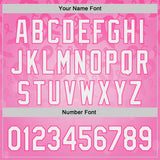 Custom Pink-White Breast Cancer Awareness Pink Ribbon Support Authentic Baseball Jersey