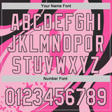 Custom Light Pink-Black Breast Cancer Awareness Pink Ribbon Butterfly Authentic Baseball Jersey