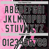 Custom Black Pink-White Breast Cancer Awareness Pink Ribbon Authentic Baseball Jersey