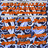 Custom Navy Red Blue-Gold Burning Man Paisley Bandana Rave Authentic Baseball Jersey