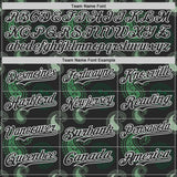 Custom Black Green-White Burning Man Paisley Bandana Rave Authentic Baseball Jersey