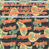 Custom Black Orange Yellow Green-White Burning Man Paisley Bandana Rave Authentic Baseball Jersey