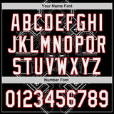 Custom Black White-Red Cyberpunk Futuristic Rave Authentic Baseball Jersey
