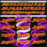 Custom Black Gold Purple Pink-Red Psychedelic Music Festival Rave Authentic Baseball Jersey
