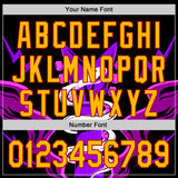 Custom Black Gold Purple Pink-Red Psychedelic Music Festival Rave Authentic Baseball Jersey