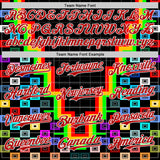 Custom Black Red-White Vaporwave Pixel Geometric Authentic Baseball Jersey