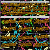 Custom Black Brown-Gold Burning Man Trippy Fluid Liquid Authentic Baseball Jersey