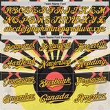 Custom Gold-Navy Burning Man Music Record Authentic Baseball Jersey