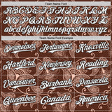 Custom Brown White-Black Burning Man Paisley Bandana Rave Authentic Baseball Jersey