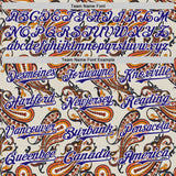 Custom White-Dark Purple Burning Man Paisley Bandana Rave Authentic Baseball Jersey