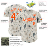 Custom White-Orange Burning Man Paisley Bandana Rave Authentic Baseball Jersey
