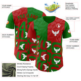 Custom Grass Green Red-White Mexican Eagle Authentic Baseball Jersey