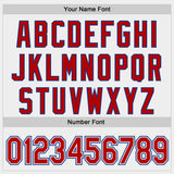 Custom White Royal Pinstripe-Red American Flag Brush Stroke Stars & Stripes Two Tone Authentic Baseball Jersey